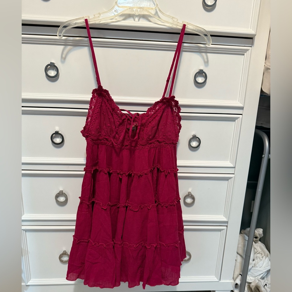 Free People Fuchsia Mini Dress